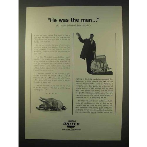 1963 United Airlines Ad - He Was The Man