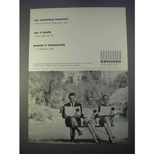 1966 Nekoosa Papers Ad - Say Something Important
