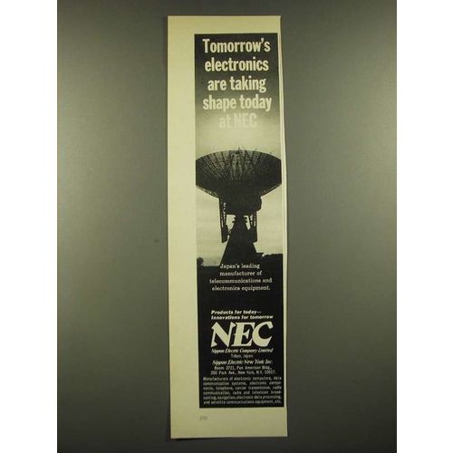1966 NEC Nippon Electric Company Ad - Tomorrow's Electronics Taking Shape
