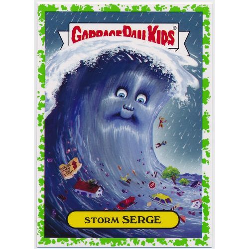 GPK Adam-Geddon Natural Disasters Sticker 9b Storm Serge Green Puke