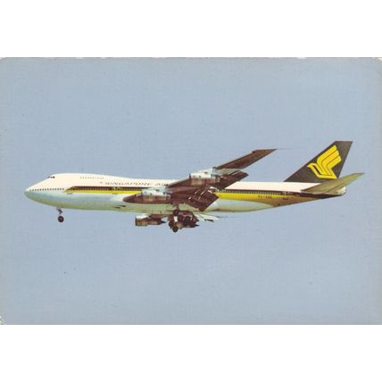 Singapore Airlines Boeing B747 Civil Aircraft Postcard (A23095)