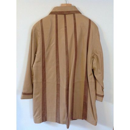 CARAMEL LUXURY LEATHER & SUEDE ALINE COAT by EDUARDO UK 18 £599 BNWT