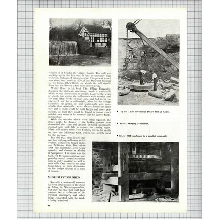 (6502) Fairford Mill Prior's Mill Astley - 1969 Article