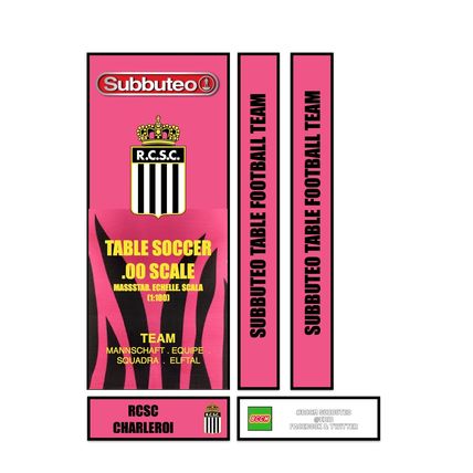 Tabletop Football Subbuteo Box Label Charleroi (BEL) 2020 away