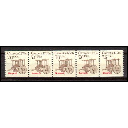 2255 7.6c Carreta Fine MNH Dry Gum PNC 1/5 X2930