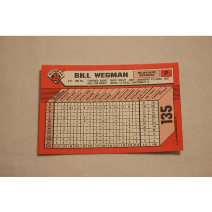 Bill Wegman 1989 Bowman TIFFANY NO. 135