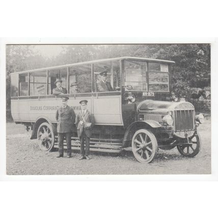 Tilling Stevens Bus Reproduction Postcard Isle of Man National Transport