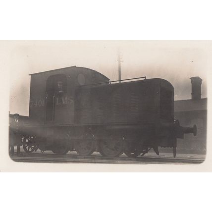 LMS Diesel Shunter 0-6-0 No 7401 7501 Antique Train Real Photo Postcard