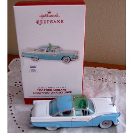 Hallmark 2013 Keepsake Ornament 1955 FORD FAIRLANE CROWN VIC SKYLINER NIB