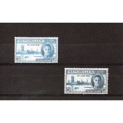 Seychelles 1946 Victory MNH set S.G. 150-151