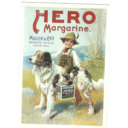 HERO MARGARINE A MUMBLES PULI SHED POSTCARD CARD NO MRP/ 395