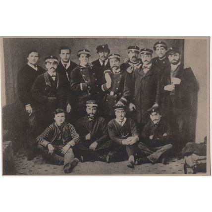 Group of Fireman Firemen Perhaps Fancy Dress Old Postcard