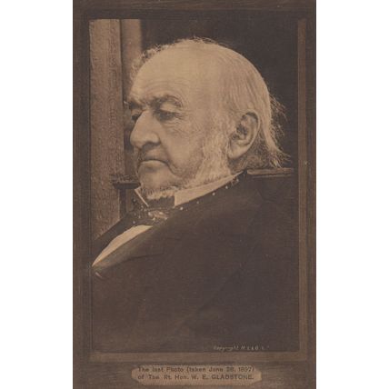 Last Photo Of WE Gladstone Prime Minister Antique Rare Postcard
