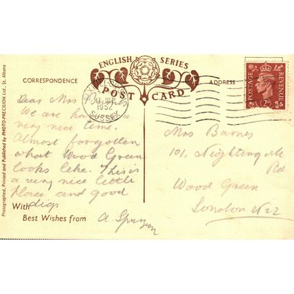Bexhill on Sea, Multi image, Sussex, England, 1952, Postcard