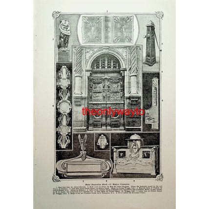 Metal Decorative Work (2), Modern, Book Illustration, c1907