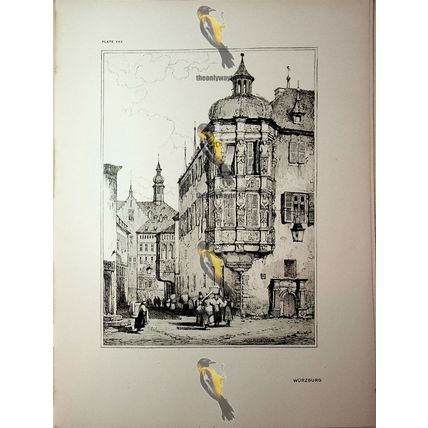 Wurzburg (2), Germany, Samuel Prout, Book Illustration (Print), 1915