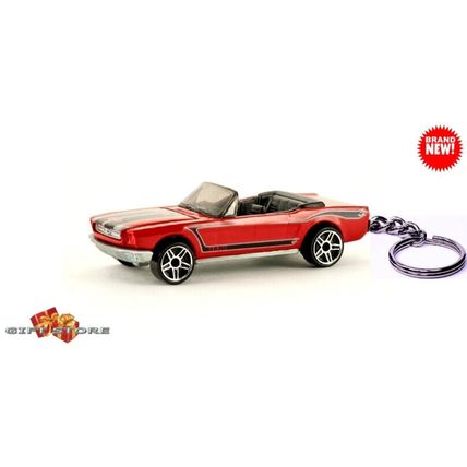 RARE KEYCHAIN RED 1964½/65 FORD MUSTANG CONVERTIBLE CUSTOM Ltd GREAT GIFT