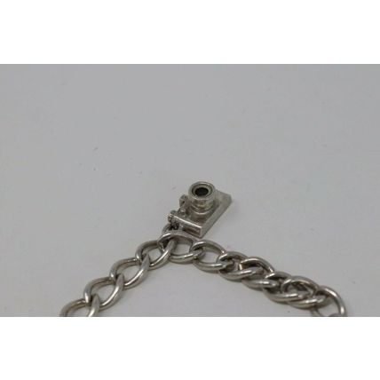 Heavy Vintage 1960-S Sterling Silver 925 Charm Bracelet & 3 Charms - 22 gram