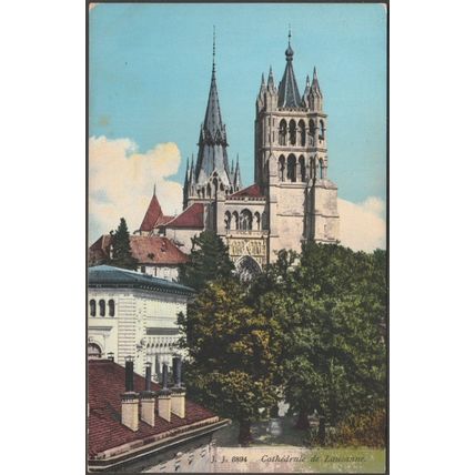 Cathédrale de Lausanne, Vaud, c.1910s - Jullien Frères CPA JJ6894