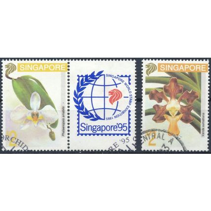 Orchids, 95 International Stamp Exhibition - Singapore 1993 - F H - SG 725/6