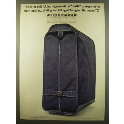 1961 Hartmann 707 Luggage Ad - This is the only folding luggage with a bustle
