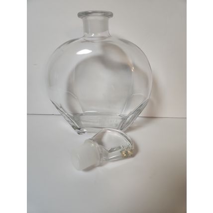 Luigi Bormioli Light & Music Crystal Decanter Bottle Italy Heavy 9" Vintage