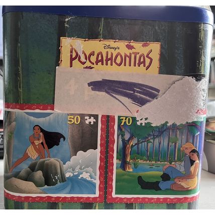 4 Vintage Pocahontas Jigsaw Puzzles 20, 30, 50 and 70 pieces