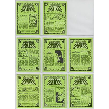 1992 The Savage Dragon Trading Cards 65-72 Erik Larson Comic Images