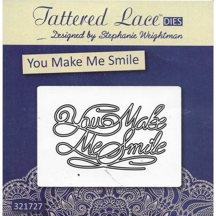 Tattered Lace. You Make Me Smile Die. Die Cutting Cardmaking Scrapbooking Crafts