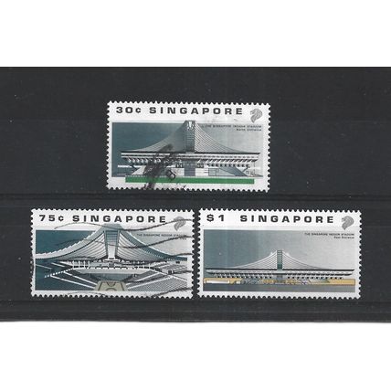 Singapore.Opening of Singapore Indoor Stadium set of 3.Fine Used.Jul25