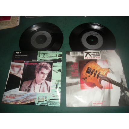 NIK KERSHAW 7" SINGLES LOT OF 2 - I WON'T LET THE SUN GO DOWN/WHEN A HEART BEAT