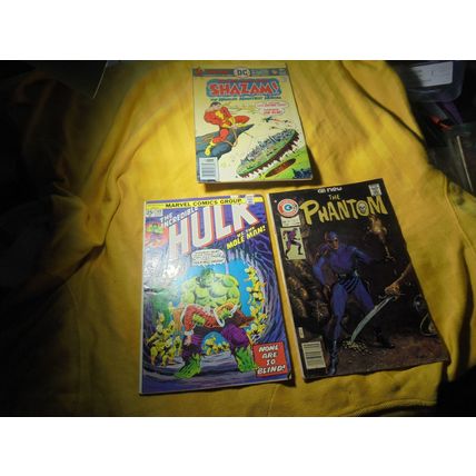 HULK # 189, The PHANTOM #69 & SHAZAM! # 24 Bronze Age Lot! $15.00 obo!!