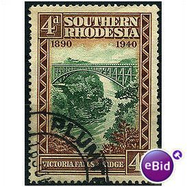 Southern Rhodesia 1940 SG58 6d Green & Brown V F Used