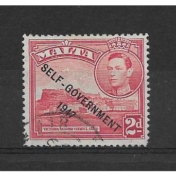 Malta.SG238 2d Victoria and Citadel,Gozo (Scarlet).Fine Used.Mar17e