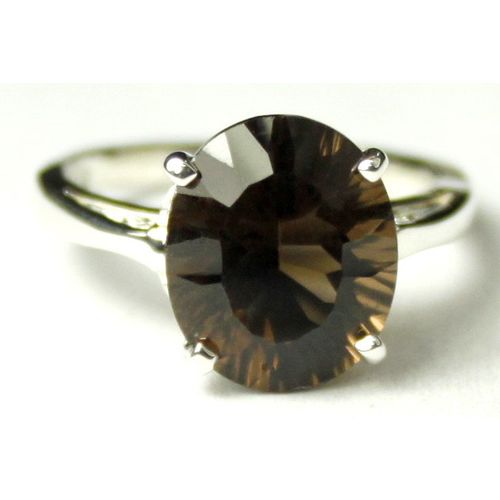 Smoky Quartz , 925 Sterling Silver Ladies Ring, SR055
