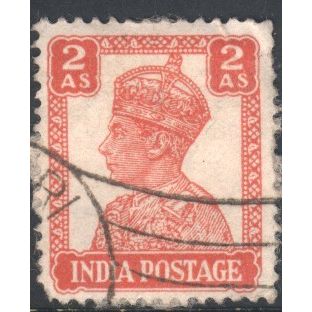 India 1940 - SG 270 - KGV1 2a orange - used 2