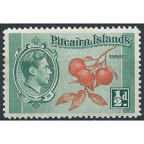 Pitcairn Island 1940 SG1 1/2d Orange & Green (sl tone spots) Mounted Mint .. ..