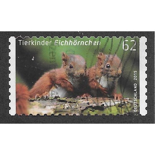 GER 2015 €0.62 (S/A) 'YOUNG ANIMALS (WILD SQUIRRELS)' FINE USED (EBID57-149)