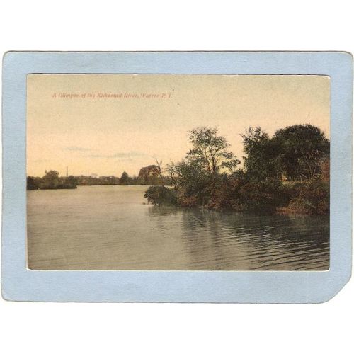 Rhode Island Warren Postcard A Glimpse Of The Kickemuit River~1170