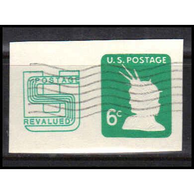 Used U561 6c +2c Statue of Liberty Very Fine Cut Square Z2913