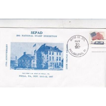 United States 1967 SEPAD National Stamp Exhibition FDC SEPAD EX STA Cancel VGC