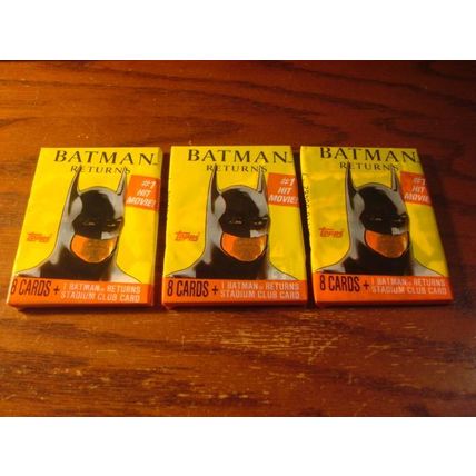 1991 Topps, BATMAN RETURNS, 3-Sealed Packs