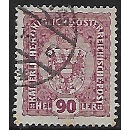 Mi 198: 90 h. blackish red-carmine Definitive Stamp: Imperial Arms