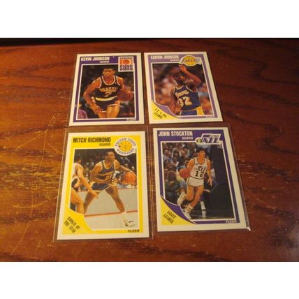 1989 Fleer, 12-Cards, Different, Stars/Rc's/HOF, STOCKTON/RODMAN, ++