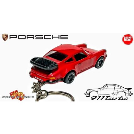 ULTRA RARE KEYCHAIN RED PORSCHE 911 CARRERA TURBO TEA TRAY