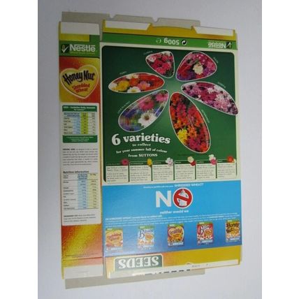 Nestle Honey Nut 2004 Cereal Box SEEDS 500g empty box only