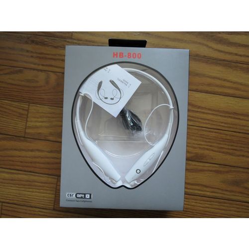 Bluetooth Behind-the-Neck Stereo Headset (White)