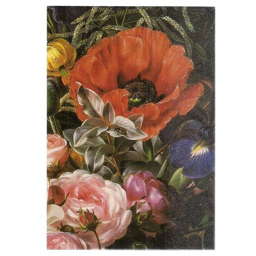 FLORAL, POPPIES and ROSES etc used vintage postcard =