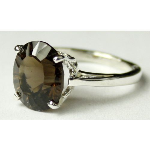 Smoky Quartz , 925 Sterling Silver Ladies Ring, SR055