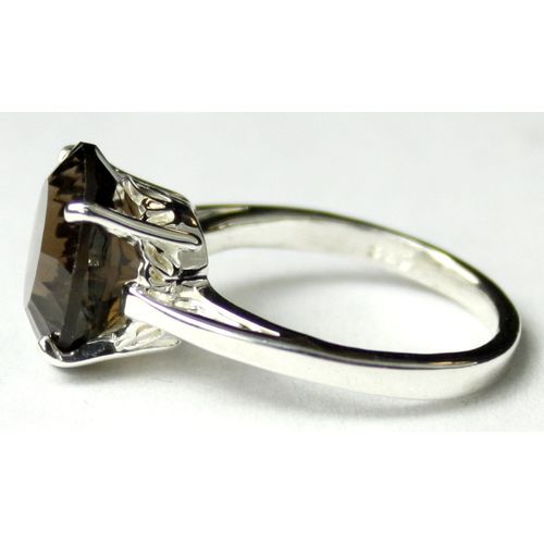 Smoky Quartz , 925 Sterling Silver Ladies Ring, SR055